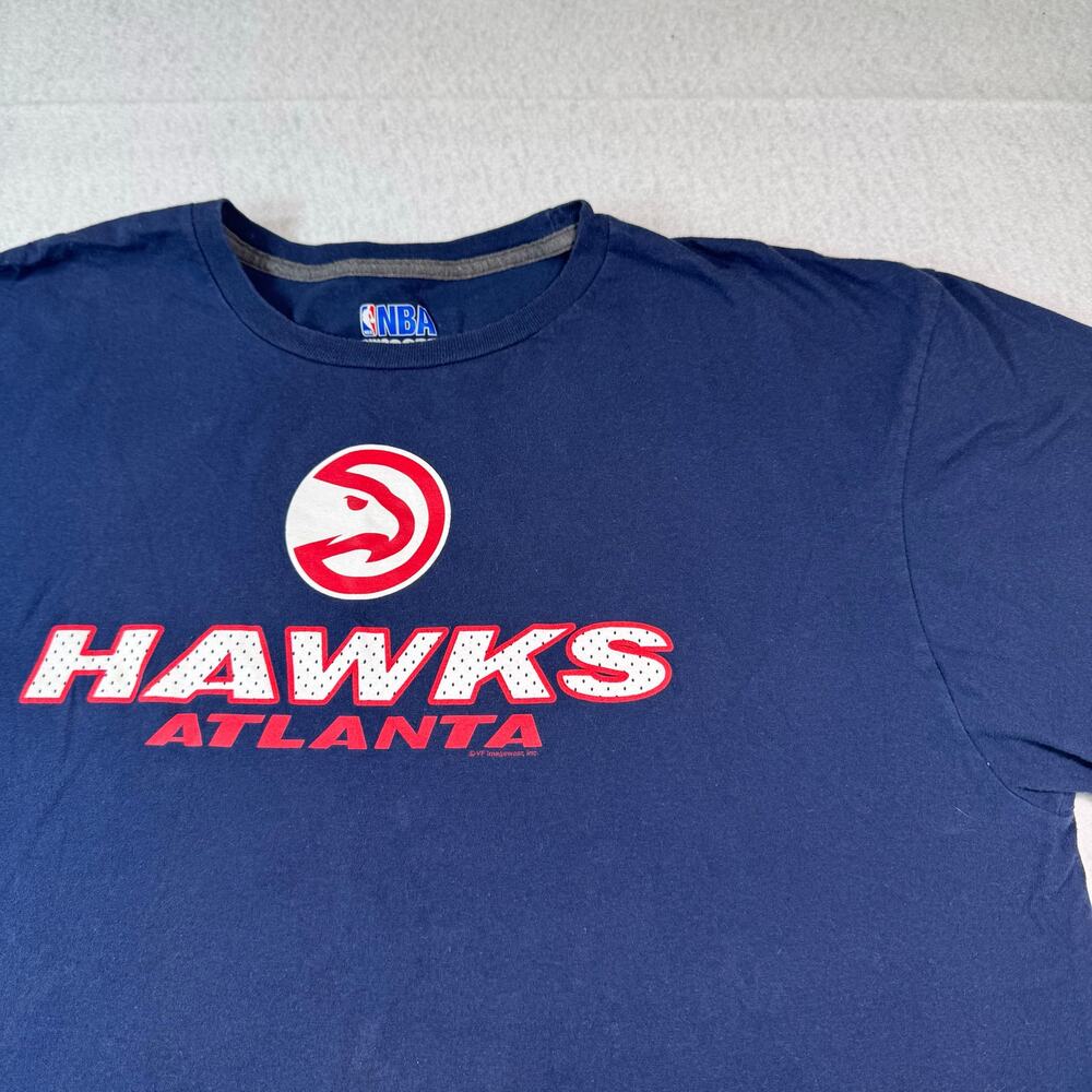 NBA Atlanta Hawks Graphic Tee t-shirt 2XL Navy Blue Ring Spun Soft Gameday